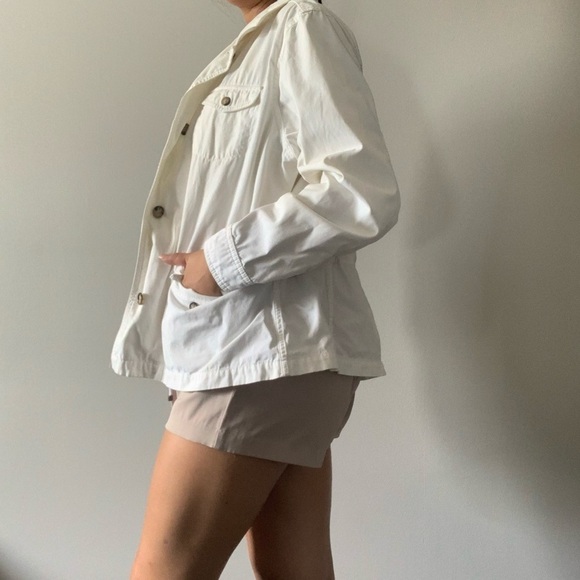 Eddie Bauer white short soft shell wind jacket womans size XXL 100% cotton - Picture 4 of 15